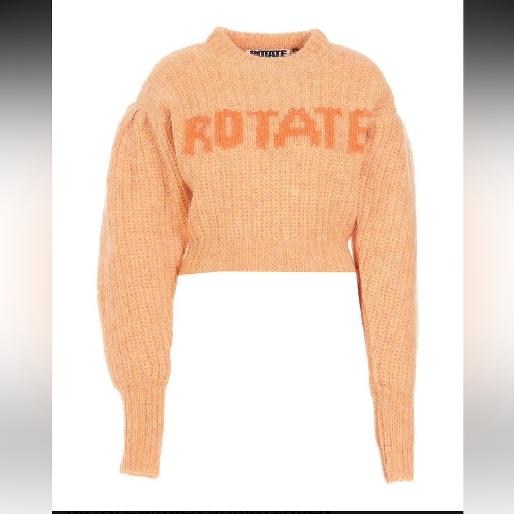 Rotate Birger Christensen Front logo Cropped Sweater
